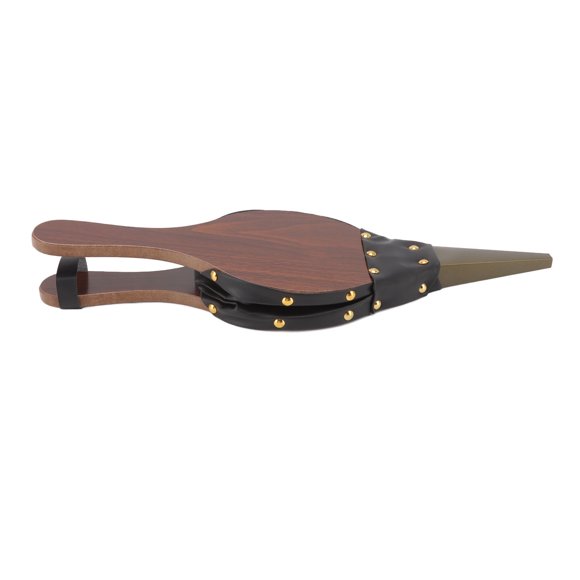 Wood Bellows 15.0 X 5in Fireplace Bellows Manual Air Blower Fireplace Tools with Hanging Strap for Outdoor Camping BBQ