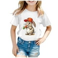 thumbnail image 3 of Easter Bunny Shirt Cute Bunny Short Sleeve Bunny Outfits Funny Easter Infant Kids Tee Tops 3T, 3 of 4