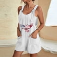 thumbnail image 2 of Drses Womens Summer Casual Suspender Printing Sleeveless Romper Loose Spaghetti Strap Shorts Overalls Jumpsuit with Pockets, 2 of 4
