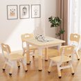 thumbnail image 1 of Height Adjustable Kids Table and Chairs Set – Versatile Toddler Table with Graffiti Desktop, 2 or 4 Non-Slip Chairs, Storage, Perfect for Reading, Drawing, Playing, Eating, Children's Room or Playroom, 1 of 8