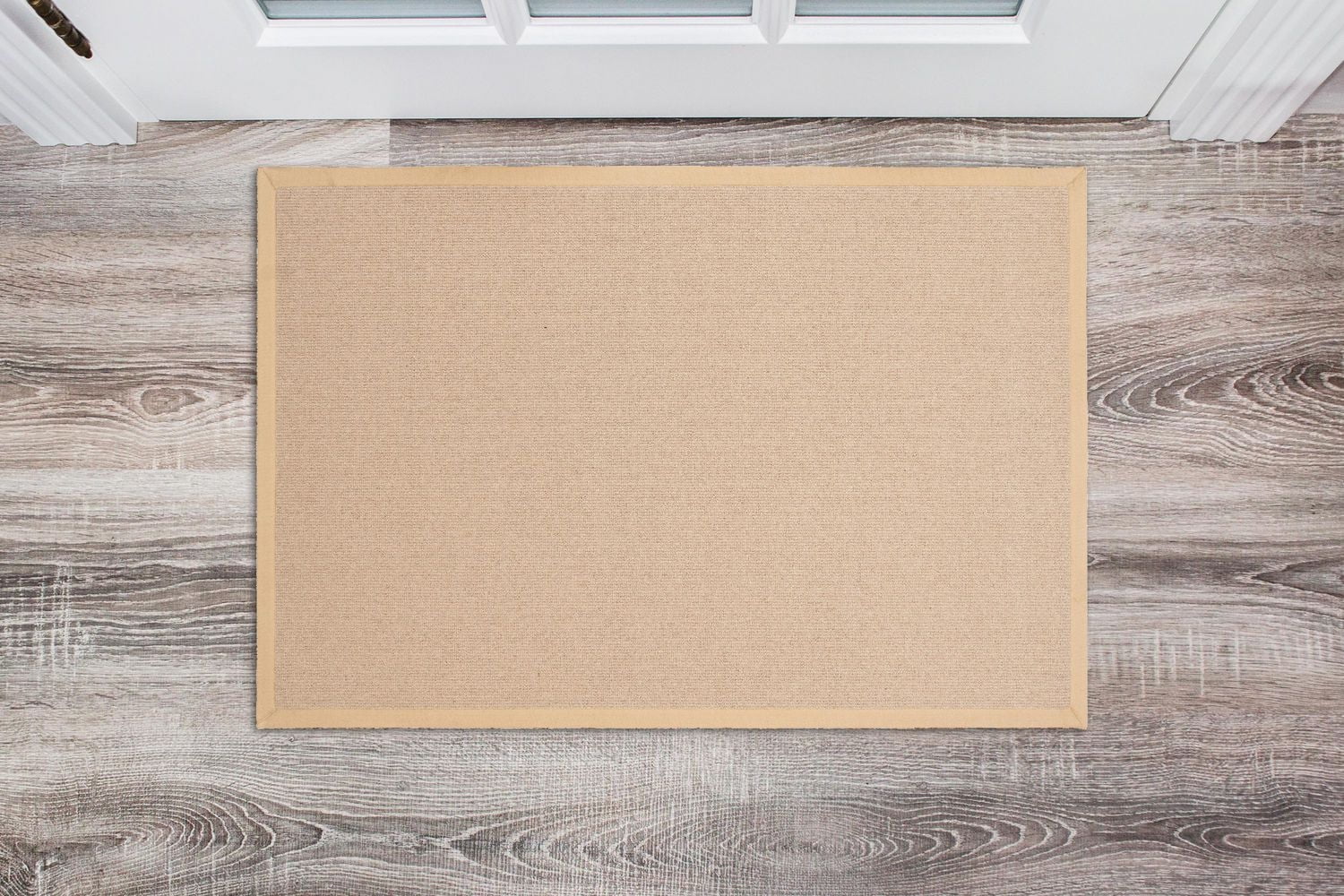 Tapis d'appoint Athena naturel et beige de 1 pi 10 po x 2 pi 10 po