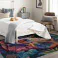 thumbnail image 4 of 2x3 Rugs Colorful Hippo Area Rug, Tropical Themed Carpet for Living Room Bedroom Entryway Animal Patterned Indoor Home Decor, Non Slip Soft & Low Pile Small Washable Rug ZH&248, 4 of 7