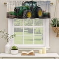 thumbnail image 2 of Farm Tractor Curtain Valances for Windows, Kitchen Valance Window Treatments Panel 2 Pack, Green Truck Country Rustic Field Harvester Rod Pocket Short Curtains for Bathroom Bedroom 42 x 12 Inch, 2 of 8