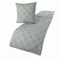 thumbnail image 4 of King Queen Twin Grey Blue Bed Runner with Decorative Throw Pillow Cover, Full Size 68"x18" Bed Runner with Pillow Cover, Linen Quilted Embroidery, Modern Contemporary - Atmosphere, 4 of 5
