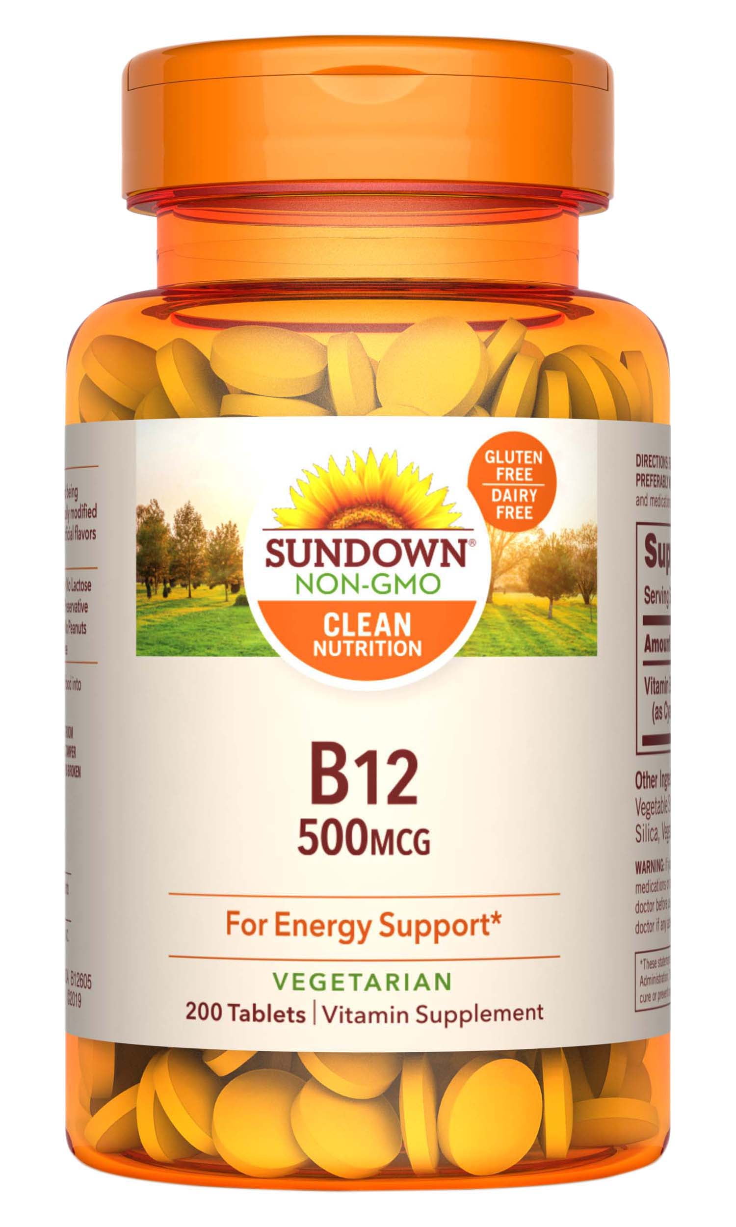 Sundown Vitamin B12 500 mcg, 200 Tablets