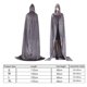 thumbnail image 5 of Injueey Capa con capucha de terciopelo para Halloween, túnica de Wicca, disfraces de Cosplay de de boda Kits de decoración para fiestas gris SG, 5 of 6