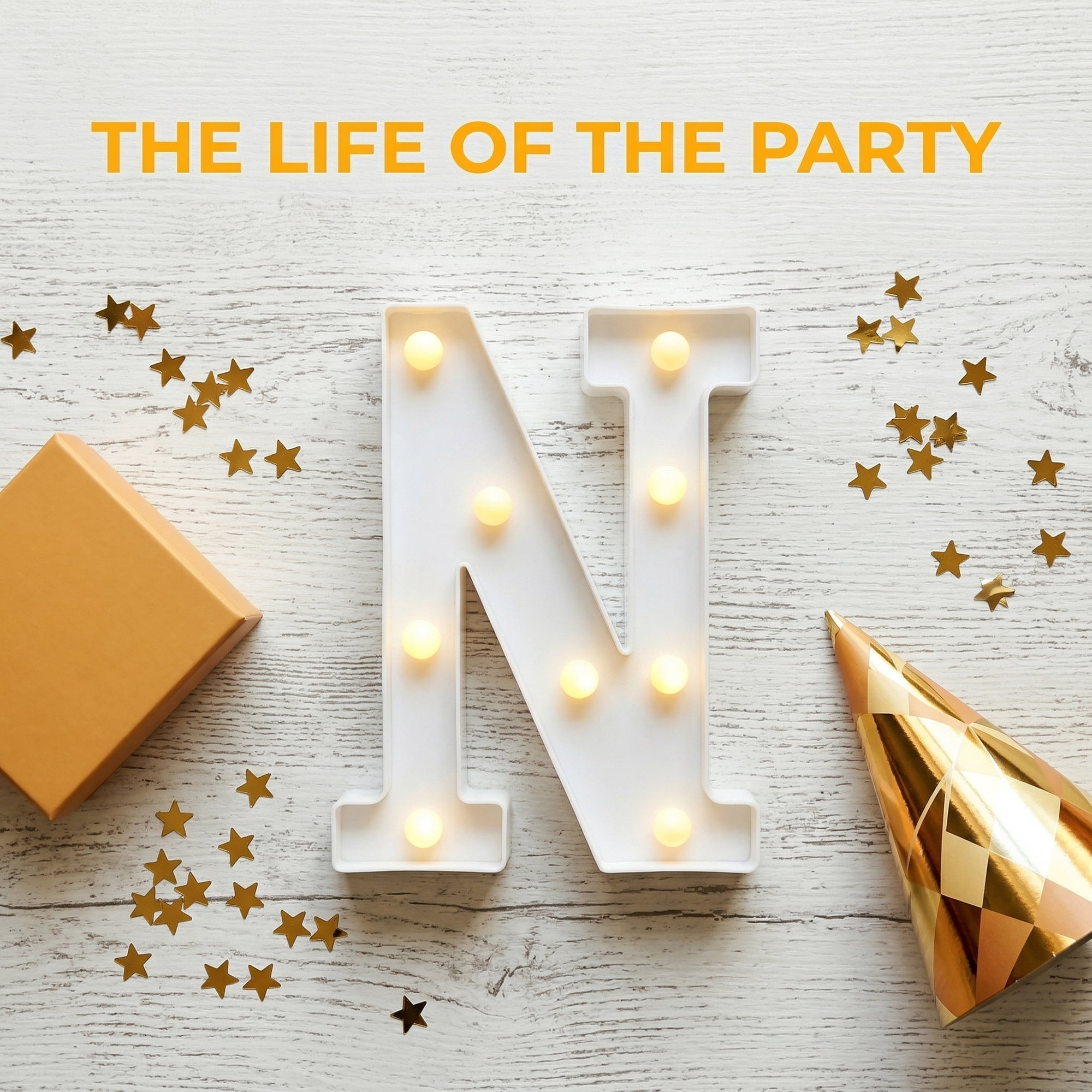 Unique Bargains Marquee Letters With Lights LED Light Up Signs Letter N 6.5"L x 1.5"W x 8.5"H
