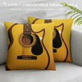 Creowell Throw Pillow Covers Retro Music Guitar Vintage Bass Music