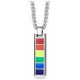 thumbnail image 2 of onlyliua Clearance Savings Jewelry Rectangular Pendant Stainless Steel Necklace Titanium Steel Dropper Accessories On-Trend Low Spend, 2 of 8