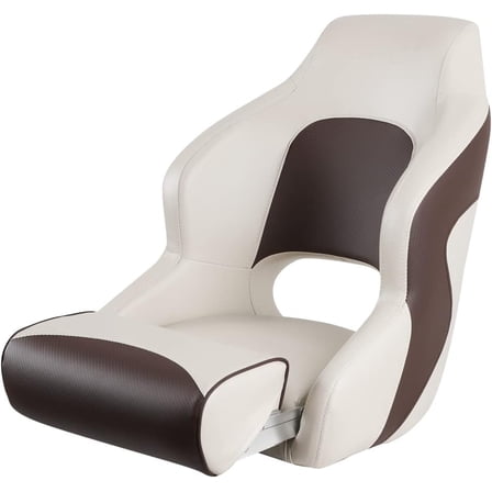 MSC Captain Seat, Sports Seats, Bucket Seats, with Flip up Bolster, White/White