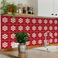 thumbnail image 3 of Mi Alma Red White Snowflake Peel & Stick Tiles - Vinyl Backsplash 8x8, 3 of 11