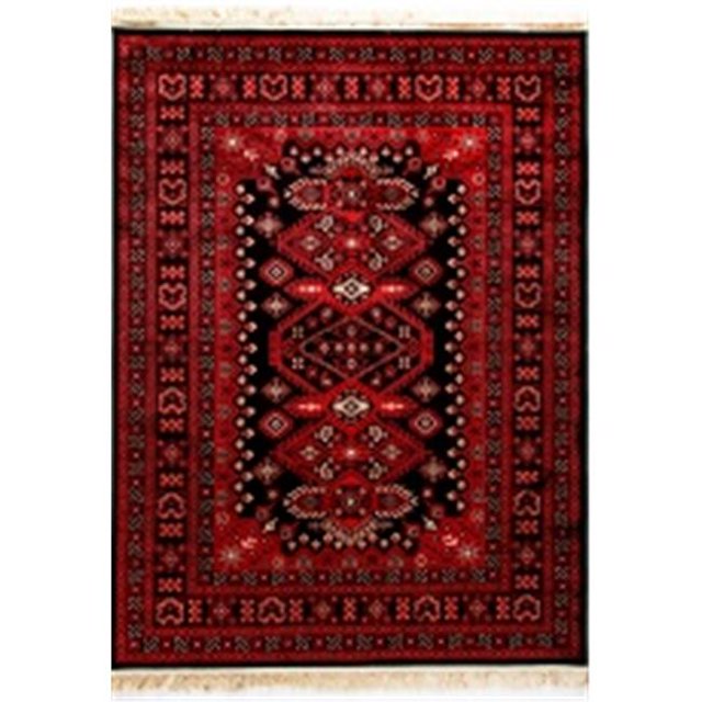Dynamic Rugs CR71016223090 Crown Rugs, Red & Black - 6.7 x 9.6 in.