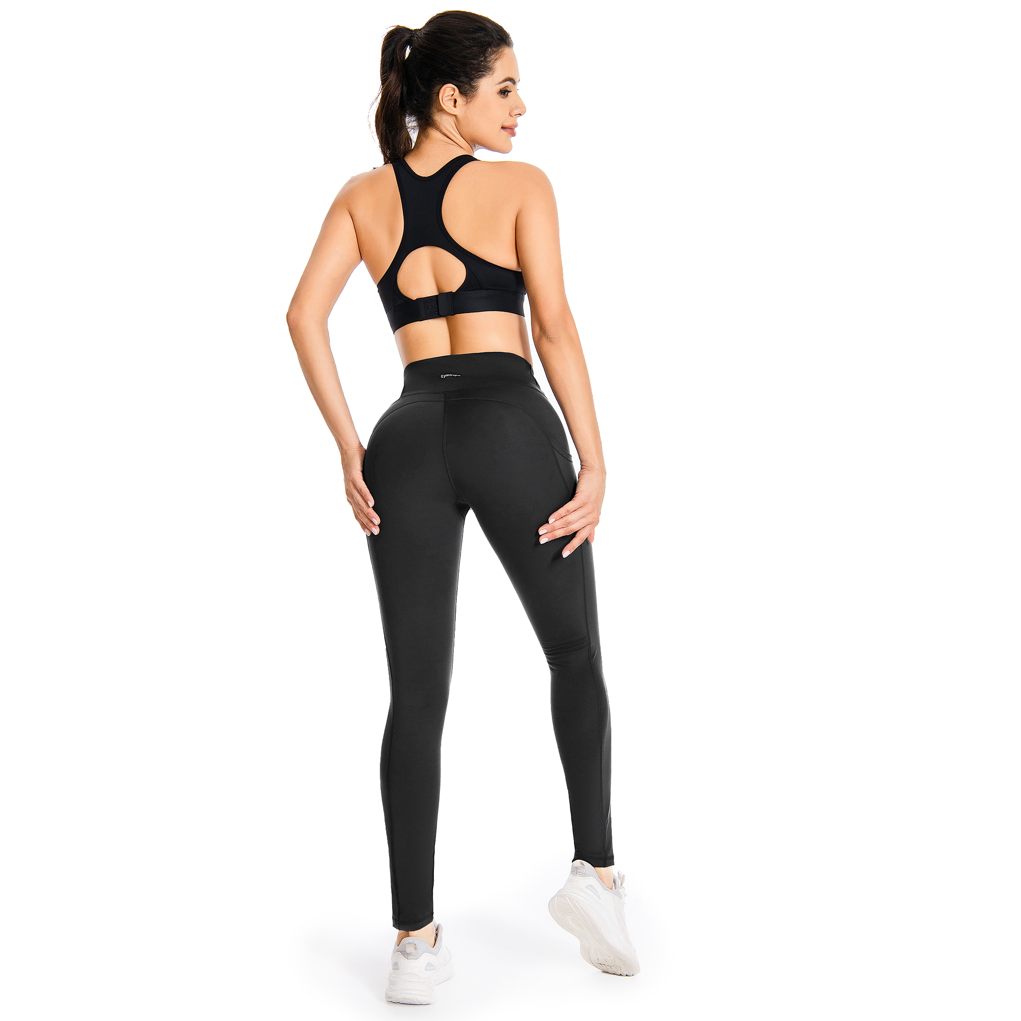 GymCope Women's High Waist Ankle Yoga Leggings with Side Pockets photo 4