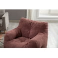 thumbnail image 5 of CASEMIOL Oversized Teddy Velvet Accent Chair, Memory Foam Filled Lounge Chair with Ergonomic Backrest, No Assembly Comfy Sofa for Living Room Bedroom Indoor Use, 250lbs Capacity, Claret, 5 of 6