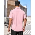thumbnail image 4 of COOFANDY Men's Business Casual Shirt Dress Shirt Short Sleeve Office Work Shirt Casual Button Up Shirt, 4 of 7