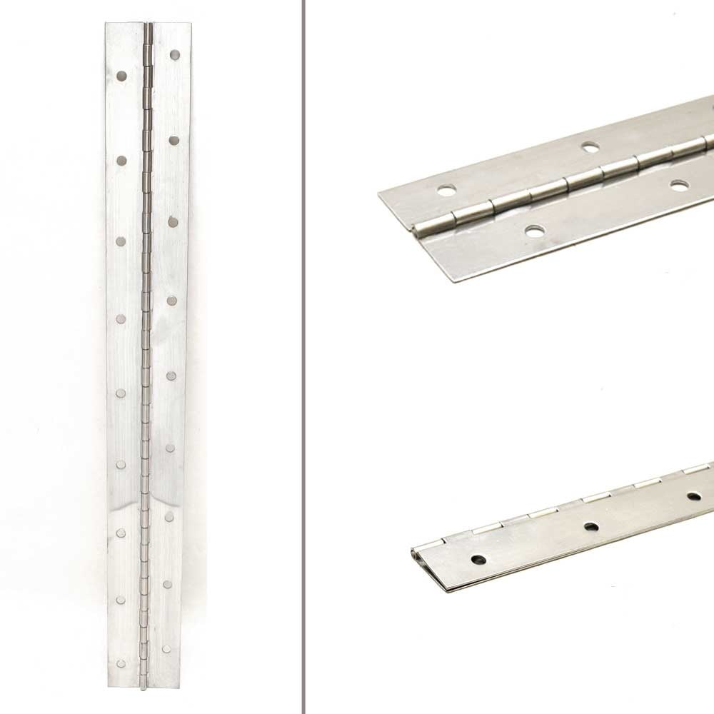 Custom Boat Piano Hinge Offset 18 Inch 20 Gauge Stainless Steel