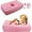 Pink, variant on DouSeiAi Inflatable Bed with Hole 72x40x17 Inch, PVC Air Mattress for BBL Surgery Recovery, Camping, Traveling, Hiking, Guest Bed, Home Use, with Electric Pump, Black
