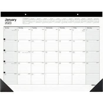 Office Depot Brand Monthly Desk Pad Calendar (21-3/4