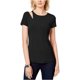 thumbnail image 2 of Camiseta básica con hombros recortados INC para mujer, negra, mediana I-N-C Camiseta básica, 2 of 2