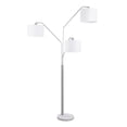 thumbnail image 2 of Trio Drum Shade Floor Lamp Satin Nickel, 2 of 2