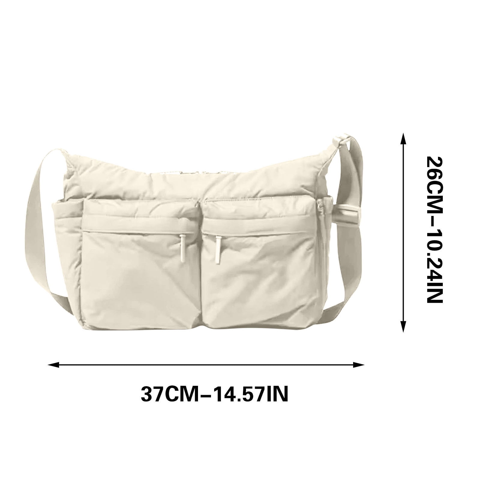23L Waterproof Messenger Bag - 15.6" Laptop Compartment & 8-Pocket Crossbody Bag for Travel/Work (1680D Nylon)