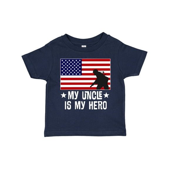 Inktastic Military Uncle is My Hero US Flag Boys or Girls Toddler T-Shirt