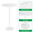 thumbnail image 3 of 2-Pack White Pedestal Side Tables - Waterproof MDF & Rust-Proof Metal, Indoor/Outdoor Round End Tables for Sofa, Couch, Patio, Camping, 3 of 6