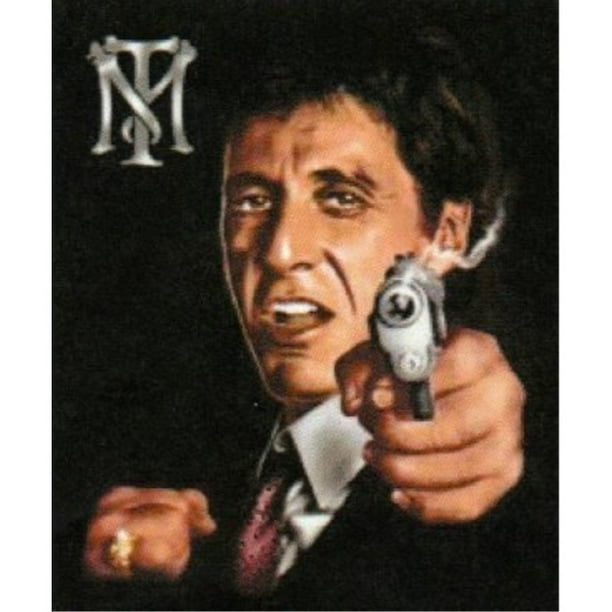 scarface respect plush mink blanket queen size (79" x 95") Walmart