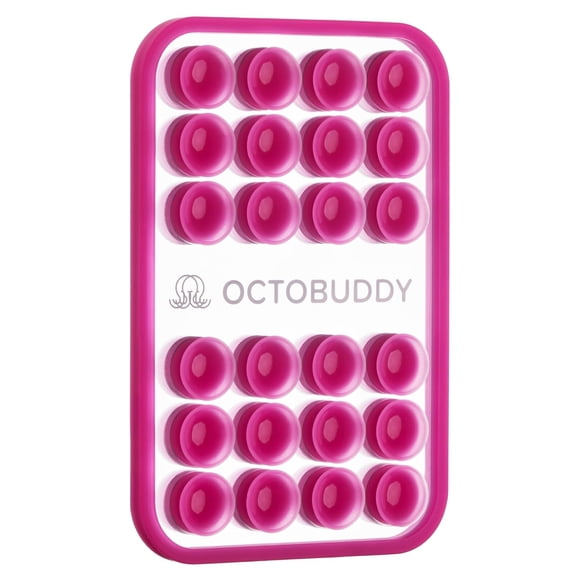 Soporte para Teléfono OCTOBUDDY con Ventosas y Espejo Rosa Fucsia