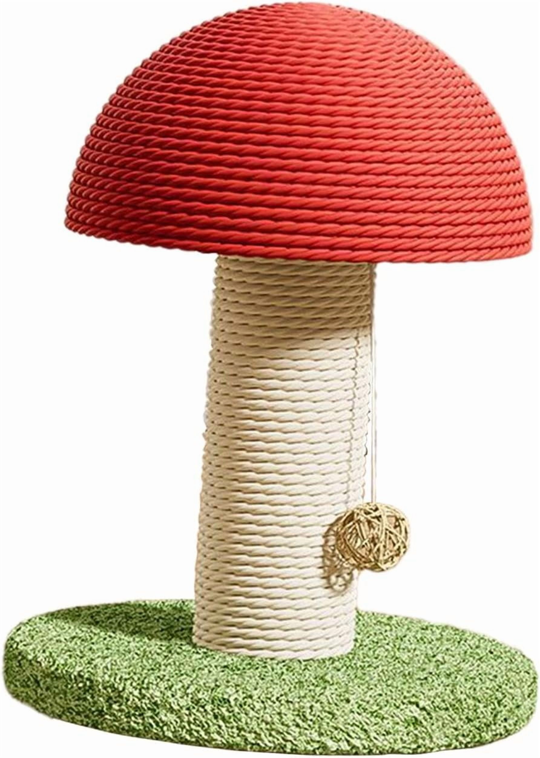 Cat Scratching Posts Vertical Cat Scratcher Mushroom Shaped Cat Toy for Protect Your Furniture Height 11in