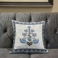 thumbnail image 5 of 20x20 Off White Gray Blown Seam Broadcloth Floral Throw Pillow, 5 of 5
