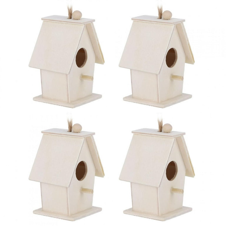 4PCS Birdhouse, Platane Wood Bird House For Houses Bird Nesting Outdoor,  Window Bird Nesting Box Bird House Wooden Houses For Crafts