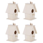Octpeak Hanging Bird House Bird House, Moistureresistant 4Pcs Soft Texture Wooden Bird House, Nests Cage Birds Supply For Swallows Parrots Other Wild Animals Birds