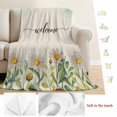 thumbnail image 5 of Flower Floral Blanket Soft Cozy Warm Throw Blanket for Couch, Plush Fuzzy Flannel Fleece Blankets for Sofa, White Daisies Wildflower Vintage Plant Bed Blankets Lightweight Gifts for Women, 32"x48", 5 of 9
