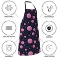 thumbnail image 5 of Pofeuu Pink Planets And Stars Print Waterproof Apron with Pockets Adjustable Cooking Aprons Kitchen Bib for Baking Household Cleaning, 5 of 8