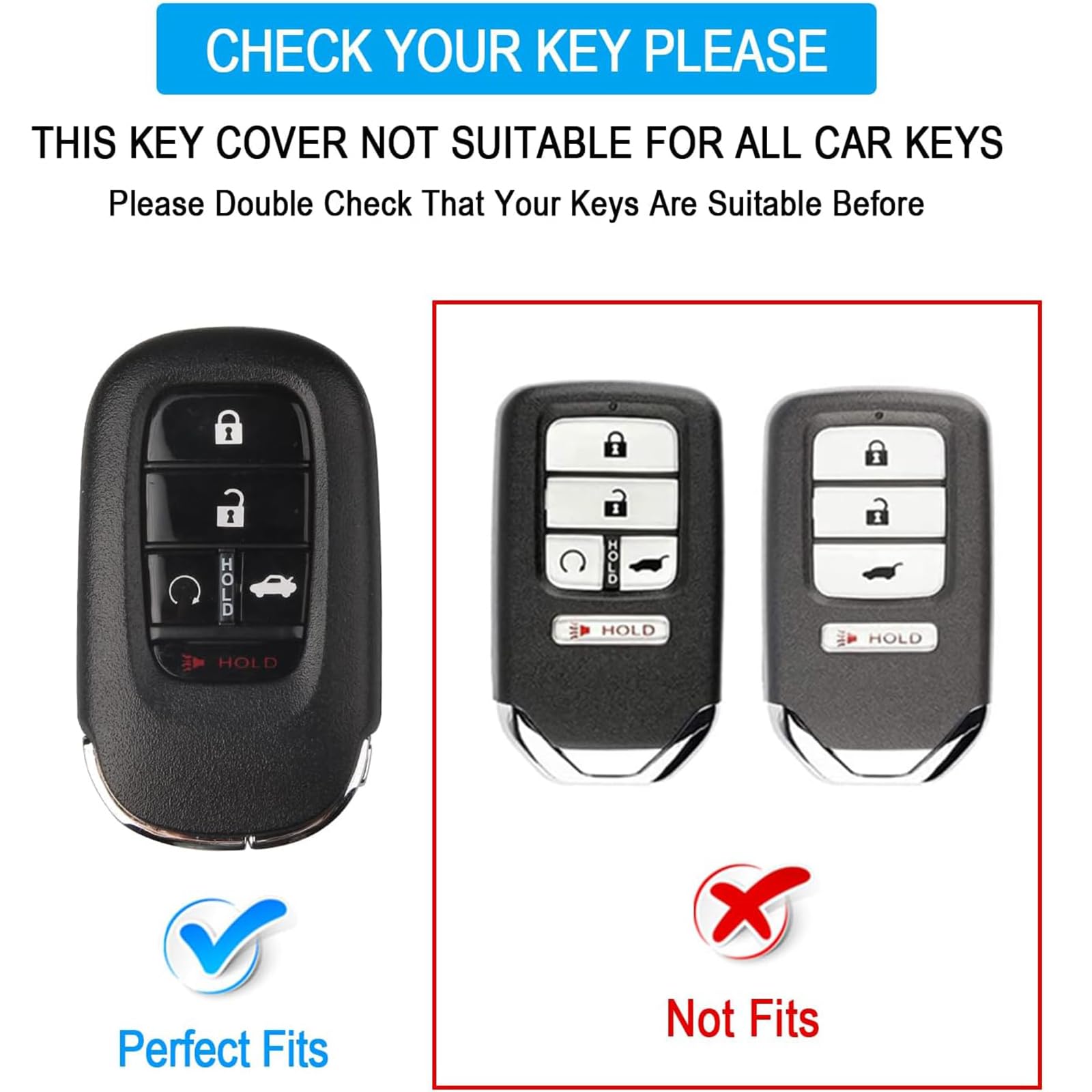 for Honda Key fob Cover, Soft TPU Car Key Case Protector with Leather Keychain Compatible with 2022 2023 2024 2025 Honda Accord Civic HR-V CR-V Pilot Odyssey smart Remote Key