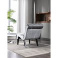 thumbnail image 5 of Hassch Accent Lounge Chair for Living Room, Modern Leisure Chair with Tufted Backrest, Indoor Armless Side Chair, Velvet Upholstered Bedroom Sleeper Chair with Solid Wood Legs, Silver, 5 of 9