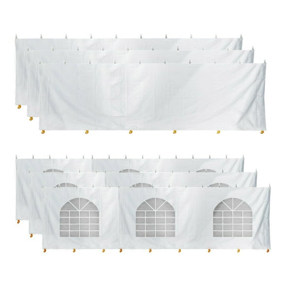 TentandTable Standard Sidewall Kit for 7 ft Sides, White, 30 ft x 60 ft