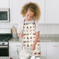 thumbnail image 4 of Beige Christmas Santa and Train Pattern Kids Aprons for Girls and Boys,Adjustable Neck Strap Toddler Aprons for Kids Cooking Baking, 4 of 7