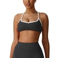 thumbnail image 2 of Xdegoge High Impact Sports Bras for Women Contrast Binding Wireless Workout Tops Racerback Padded Yoga Bras Supportive Athletic Bralettes for Running Fitness, 2 of 7