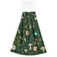 thumbnail image 7 of Yayeee Kitchen Hanging Hand Towels Set of 2 with Loop Bathroom Absorbent Tie Towel, Green Forest Pattern, 7 of 7