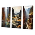 thumbnail image 3 of Designart "Employing Reverie in the Canyon II" Landscape & Nature Wall Art Set Of 3 - Beige Canyon Gallery Set For Office Decor, 3 of 7