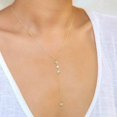 thumbnail image 1 of Long woman collar, delicate gold -plated gold plalate collar with tear -shaped, simple and long necklace, aesthetic collars for women, fashion gold necklace, jewelry gift, 1 of 5