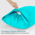thumbnail image 3 of 600 Thread Count Egyptian Cotton 2-Piece Pillowcase Set with Envelope Closure, Queen Size (20" x 30") Turquoise Stripe, 3 of 4