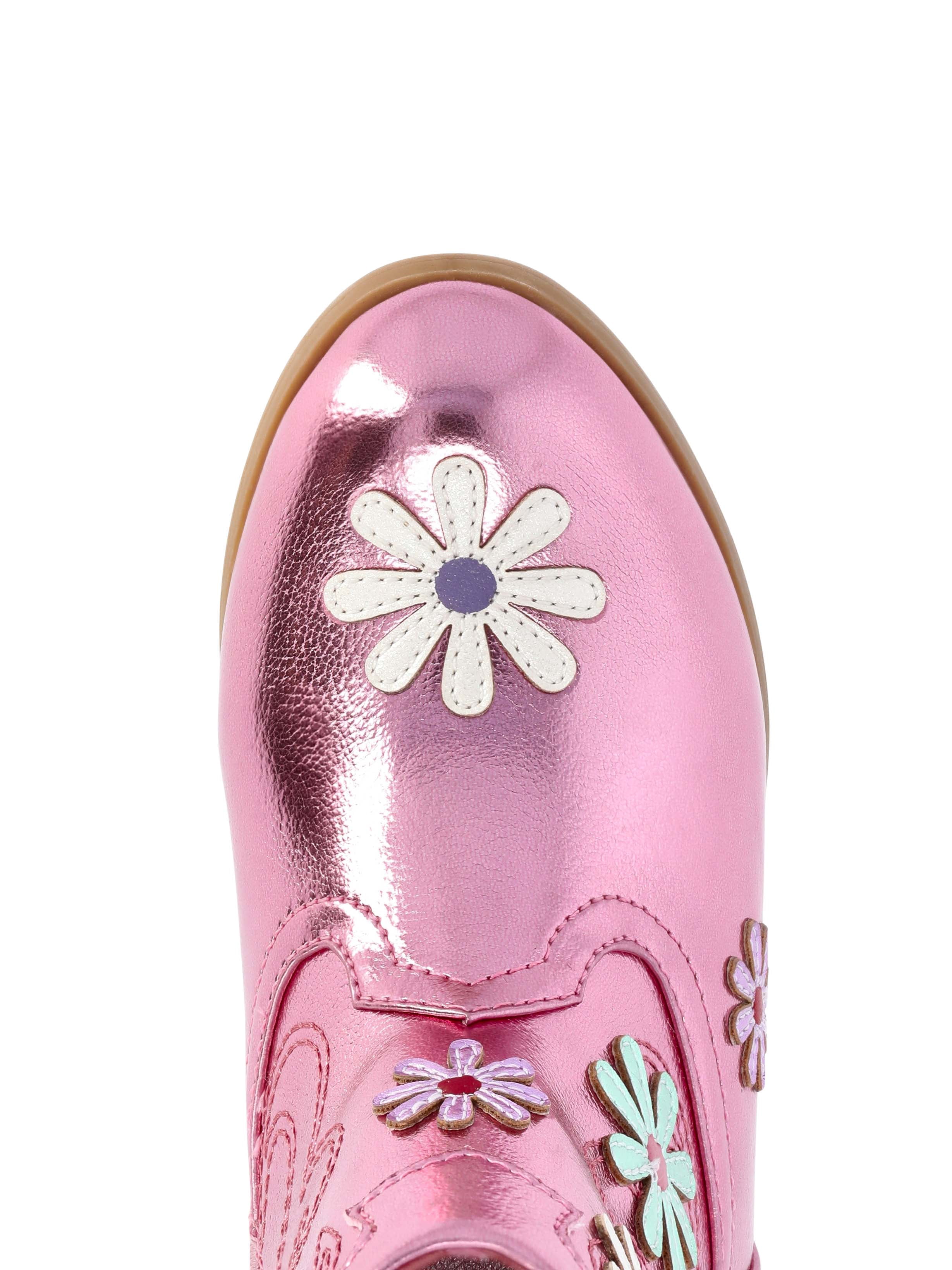 Wonder Nation Girls and Toddler Western Daisy Boots