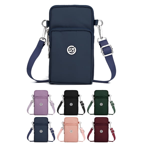 AOMRCOL Womens Small Crossbody Shoulder Bags Casual Nylon Phone Purse Handbag Wallet Small Crossbody Bags for Women (Navy Blue)