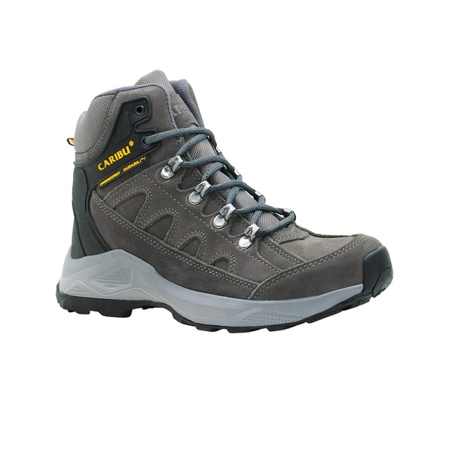 Bota Para Hombre Caribu® Nobuck Color Gris Antiderrapante gris oscuro 25