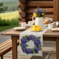 thumbnail image 6 of Table Runner Purple Hydrangea Table Decoration for Kitchen Dinning Retro Wreath Table Decoration for Indoor Outdoor Party Wedding Decor 13x90 Inch, 6 of 7