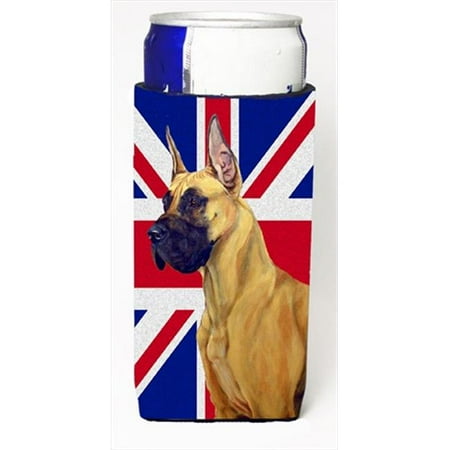 

Great Dane With English Union Jack British Flag Michelob Ultra bottle sleeves For Slim Cans - 12 Oz.