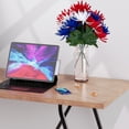 thumbnail image 4 of Patriotic Faux Floral Bouquet, Red White Blue Artificial Bouquet, Independence Day Fake Flowers, Fourth Of July Floral Arrangement, Patriotic Home Decor Bouquet, 4 of 7